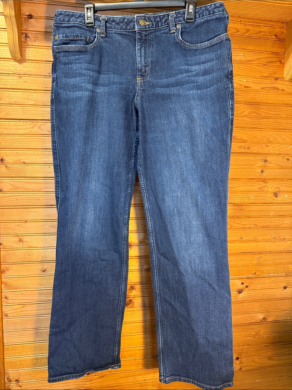 Carhartt Women's Blaine Straight Leg Jeans in Dark Blue Denim